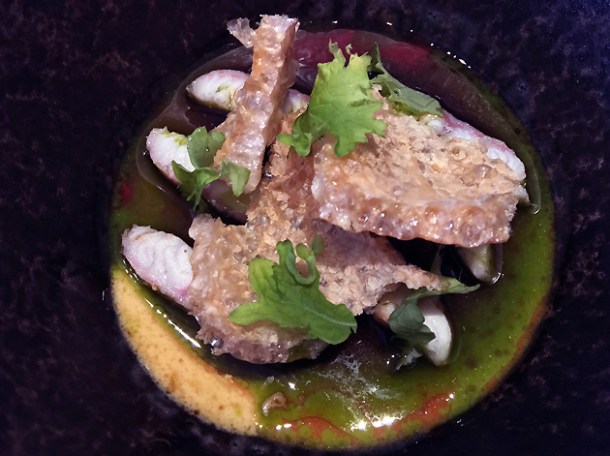 smoked eel and foie gras chawanmushi at st leonards