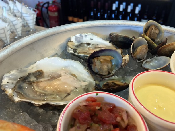 oysters and clams at bob's lobster