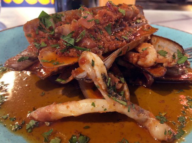 razor clams with nduja at temper covent garden