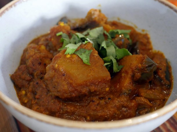 aloo baingan at masala wala cafe
