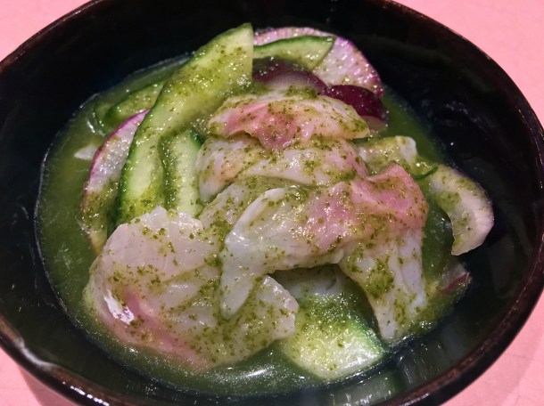 aguachile sea bass at casa pastor