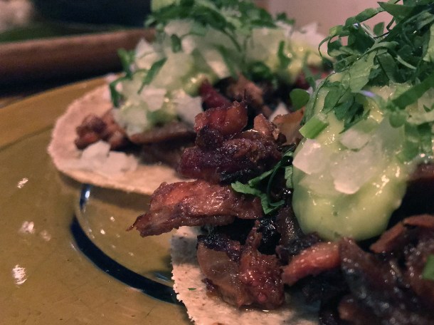 al pastor pork tacos at casa pastor kings cross london