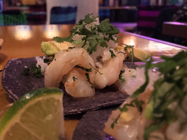 prawn tacos at casa pastor