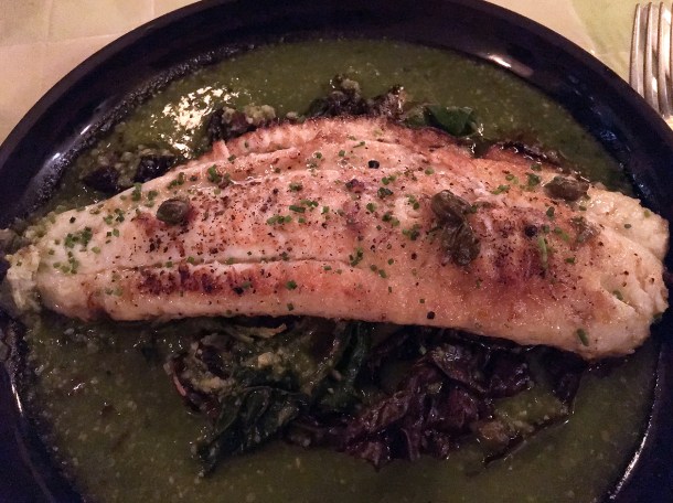 brill with capers at yeni