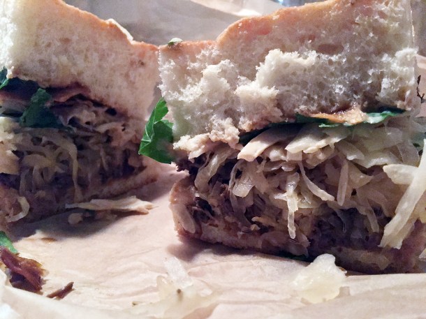 beef sarnie at max's sandwich shop