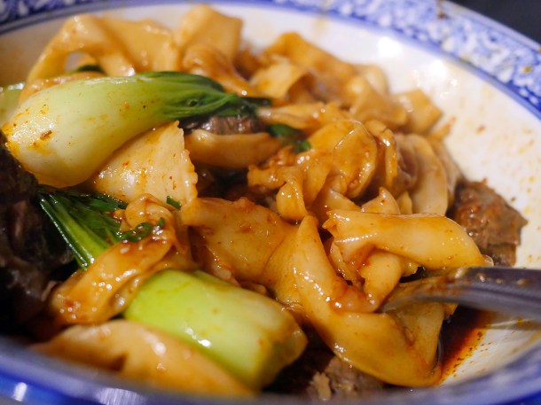 illustrative photo of the biang biang noodles at Master Wei outdoors