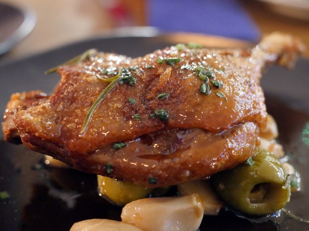 copyrighted photo of the confit duck at Barullo London