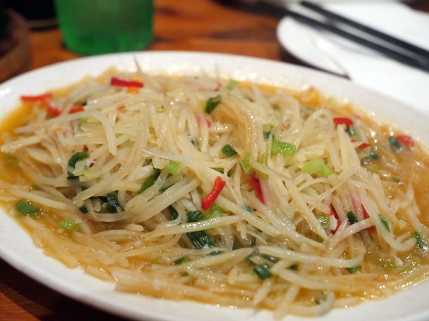 illustrative photo of the hot and sour potato at Silk Road Camberwell