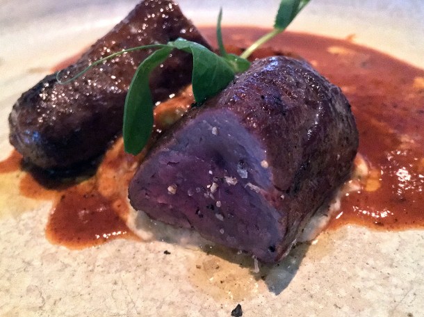 illustrative photo of the venison from the tasting menu at Kanishka