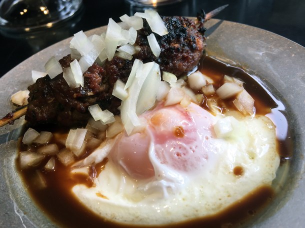 illustrative photo of the beef and pork meatball with fried egg at Bao Borough