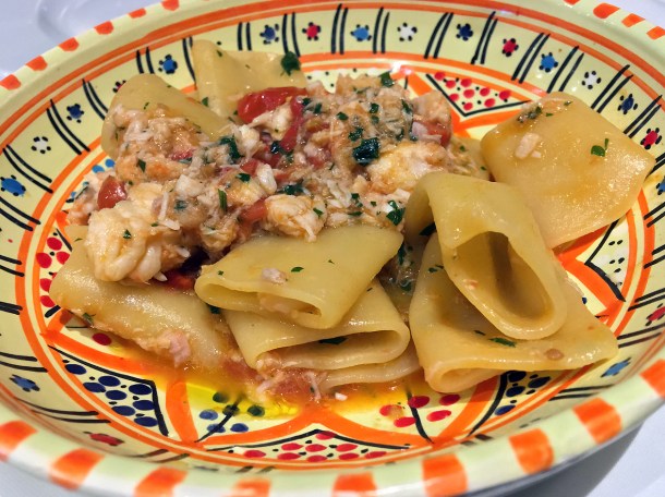 illustrative photo of the paccheri with grouper at Pescheria Assunta