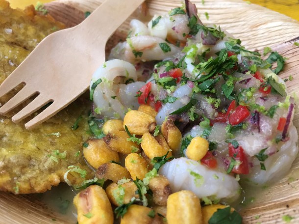 illustrative photo of the Colombian-style ceviche from La Cumbia at Mercato Metropolitano.