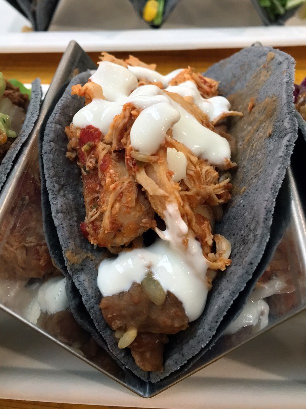 illustrative photo of the chicken tacos from Hermanos at Mercato Metropolitano