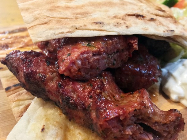 illustrative photo of the lamb kofta kebab from Turkish Garden at Mercato Metropolitano