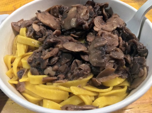 illustrative photo of the pasta with mushrooms from Leggero at Mercato Metropolitano