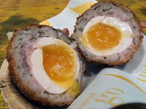 illustrative photo of the scotch egg from Roast Deliciously British at Mercato Metropolitano Southwark