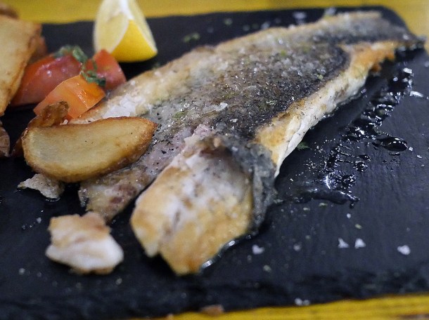 illustrative photo of the sea bass from Fish Lab-James Knight of Mayfair at Mercato Metropolitano
