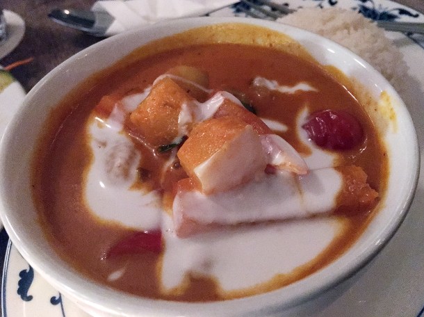 illustrative photo of the red duck curry at Mc and Sons