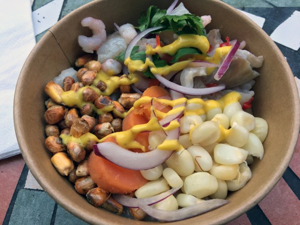 illustrative photo of the cancha ceviche from Kancha at Flat Iron Square