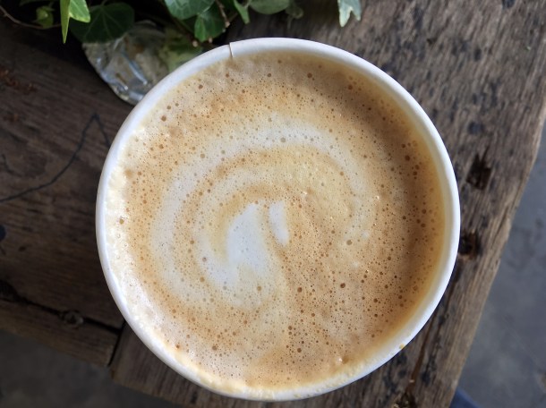 illustrative photo of a flat white from from the Colombian Coffee Company at Flat Iron Square