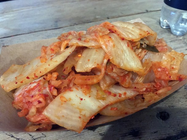 illustrative photo of the kimchi from Tatami Ramen at Flat Iron Square