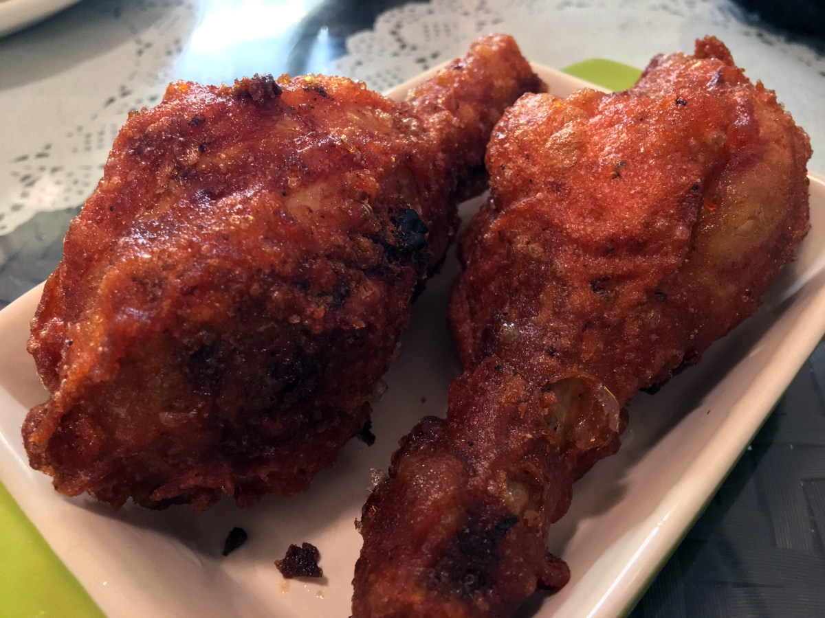 illustrative photo of the fried chicken drumsticks at Normah's Cafe