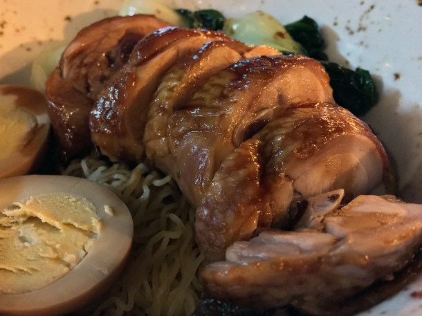 illustrative photo of the soya chicken noodles at Baozi Inn London Bridge