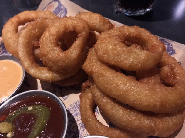 illustrative photo of the onion rings at Prairie Fire