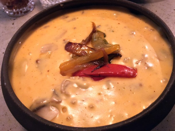 illustrative photo of the queso fundido at Madera Treehouse