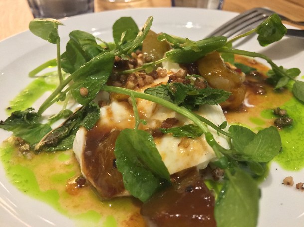 illustrative photo of the burrata with gage at Lupins