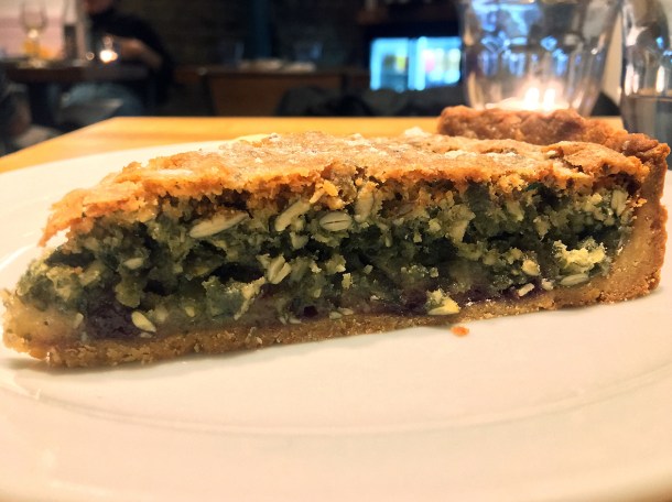 illustrative photo of the cherry and almond frangipani tart at Lupins