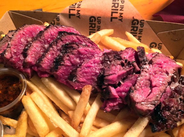 illustrative photo of the steak and fries from Up In My Grill at Vinegar Yard