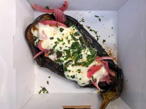 illustrative photo of the aubergine from From The Ashes BBQ