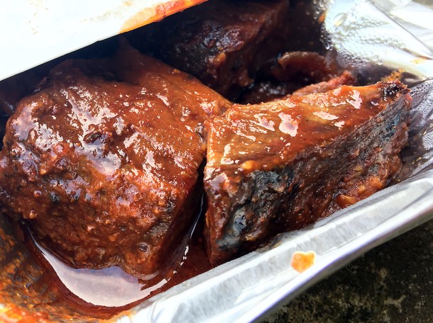 illustrative photo of the burnt ends from Bodean's Fulham