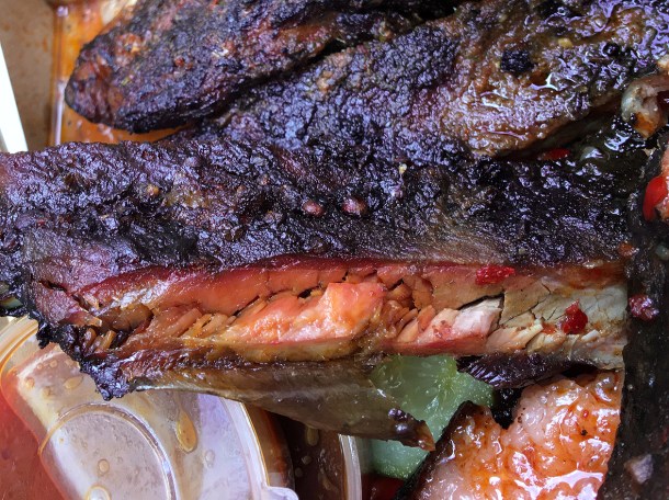 illustrative photo of the pork spare ribs from Hot Box