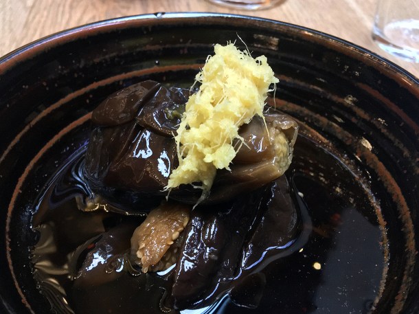 illustrative photo of the Forgotten aubergine special at Koya City