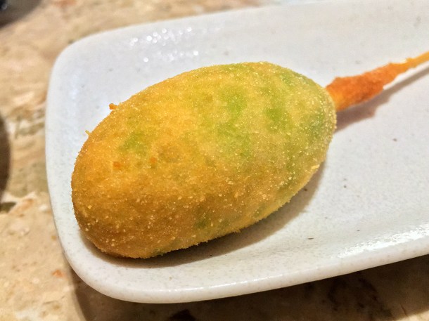 illustrative image of the endomame korroke at Humble Chicken