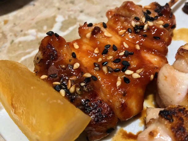 illustrative image of the inner thigh yakitori at Humble Chicken