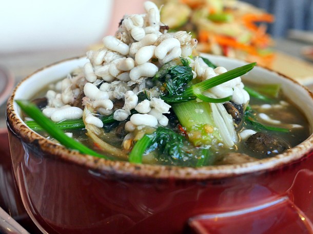 illustrative image of the mixed mushroom curry with ant's eggs at Lao Cafe
