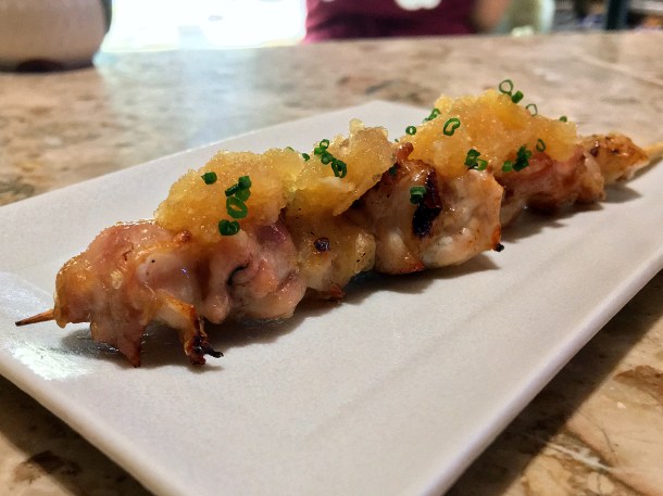 illustrative image of the soft knee and cartilage yakitori at Humble Chicken