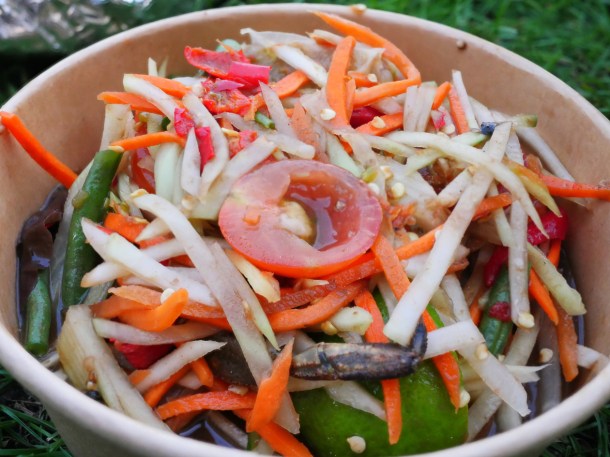 illustrative image of the takeaway green papaya salad from Lao Cafe