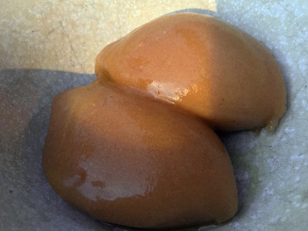 illustrative photo of the peach sorbet at Darby's