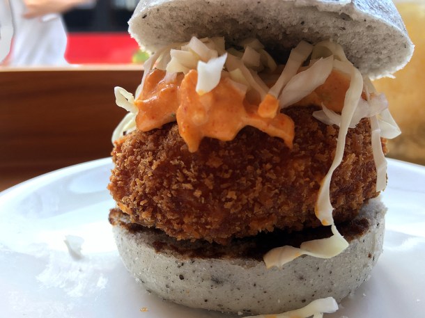 illustrative photo of the prawn croquette bao at Bao Noodle Shop