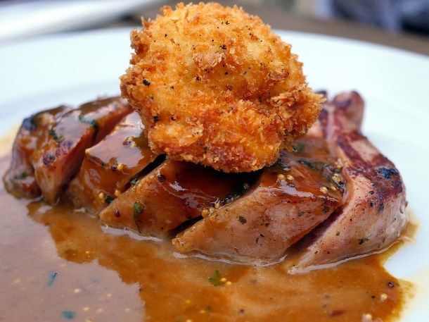 illustrative photo of the bacon loin at Perry Hill Pub