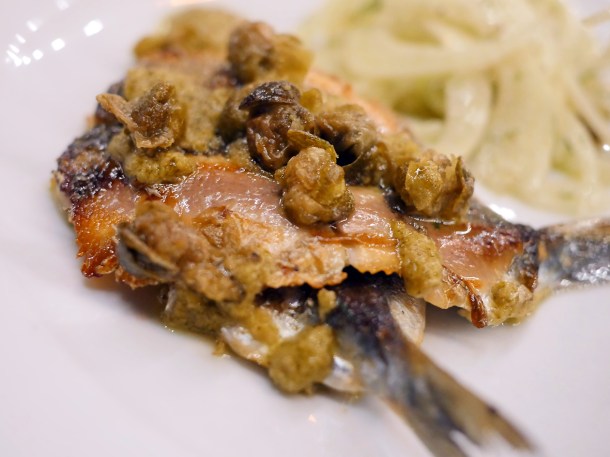 illustrative photo of the sardines starter at Perry Hill Pub