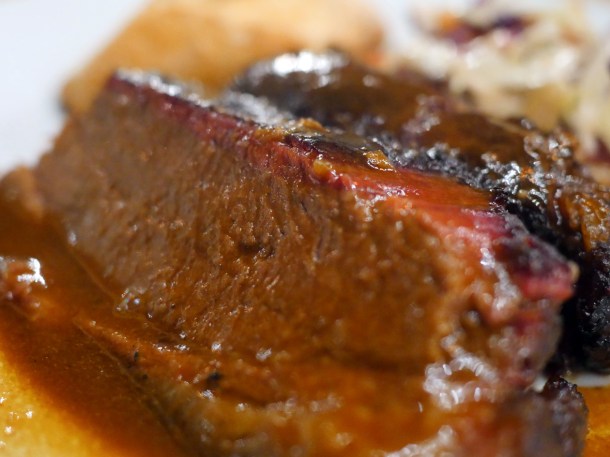 illustrative photo of the smoked beef brisket at Perry Hill Pub