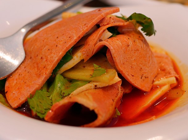 illustrative photo of the man and wife slices at Tofu Vegan