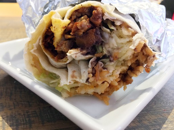 illustrative photo of the pastor burrito at La Chingada