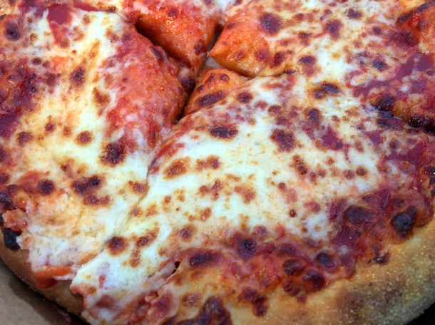 illustrative photo of the cheese and tomato pizza from Domino's Elephant and Castle