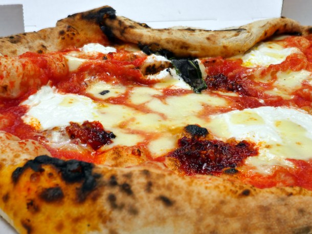 illustrative photo of the nduja and ricotta pizza from Theo's
